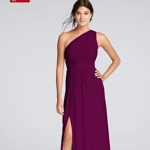 David’s Bridal Long Chiffon Dress with Slit